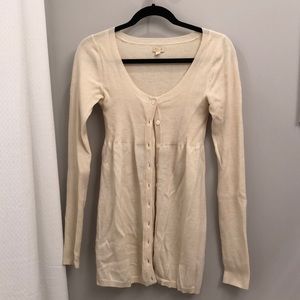 Long sleeve cream cardigan